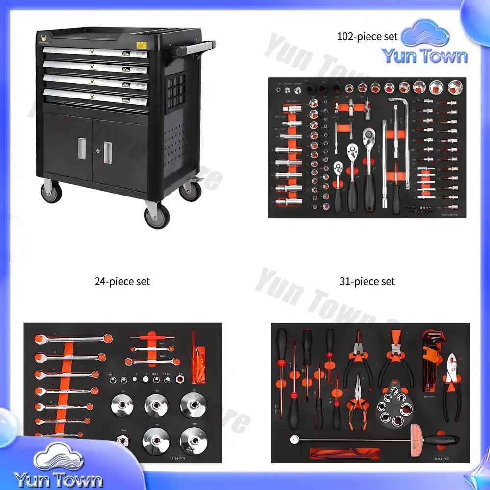 Workshop Tools Organizing - Professional Steel Tool Box with 4