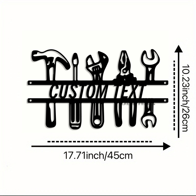 DIY Industrial Style Iron Wall - Tools Name In Workshop 评论和价格