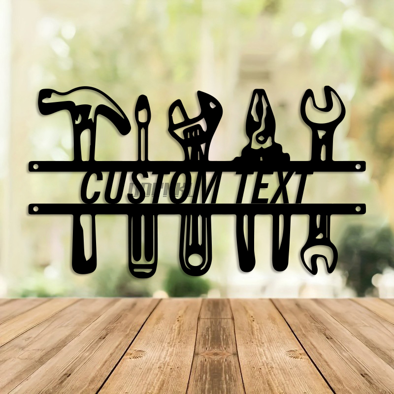 DIY Industrial Style Iron Wall - Tools Name In Workshop 评论和价格