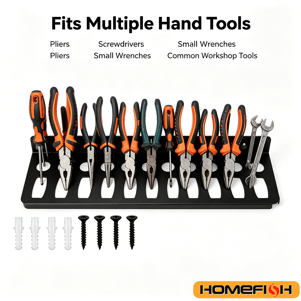 Wall Mount Tool Organizer Rack - Hand Tools In Workshop 评论和价格