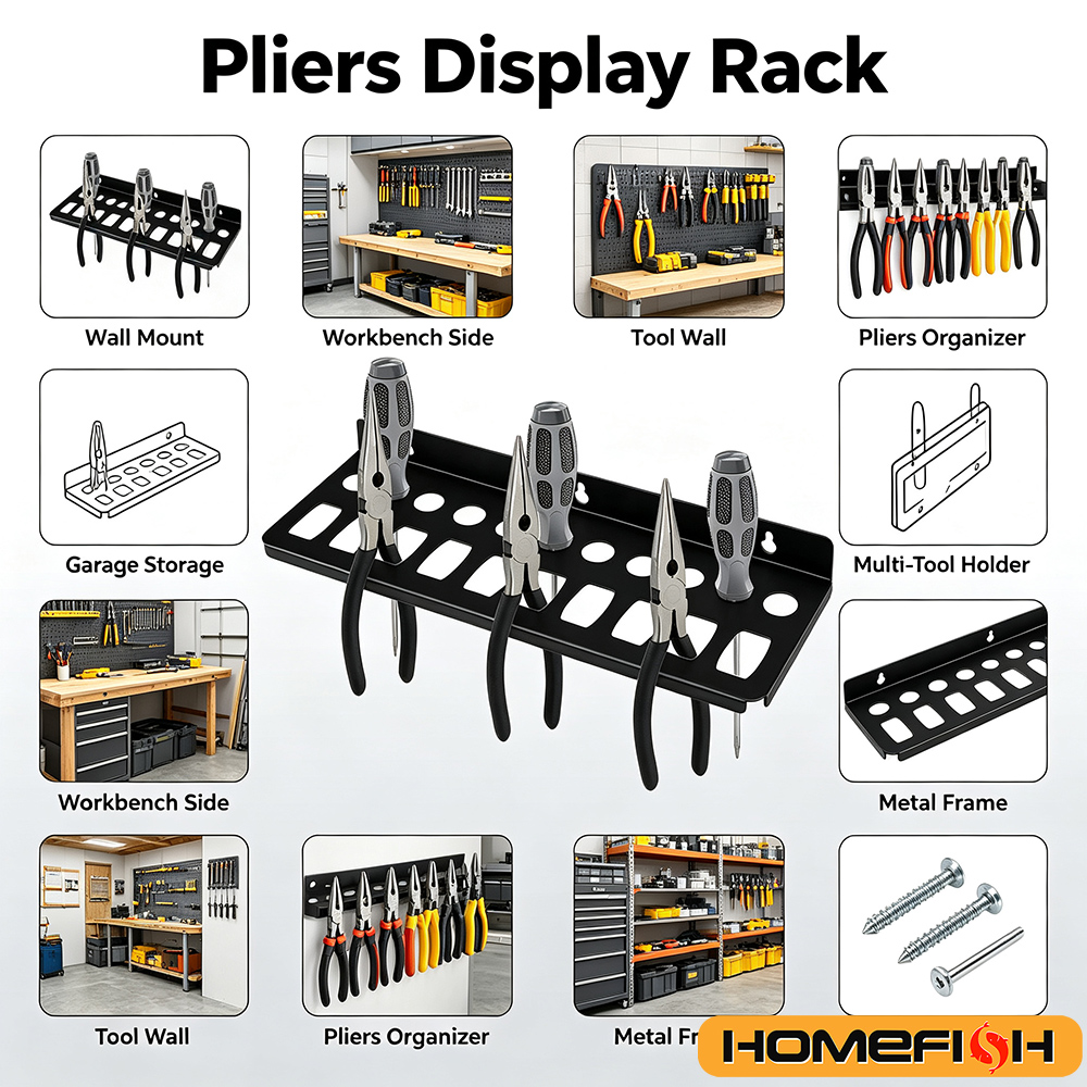 Wall Mount Tool Organizer Rack - Hand Tools In Workshop 评论和价格
