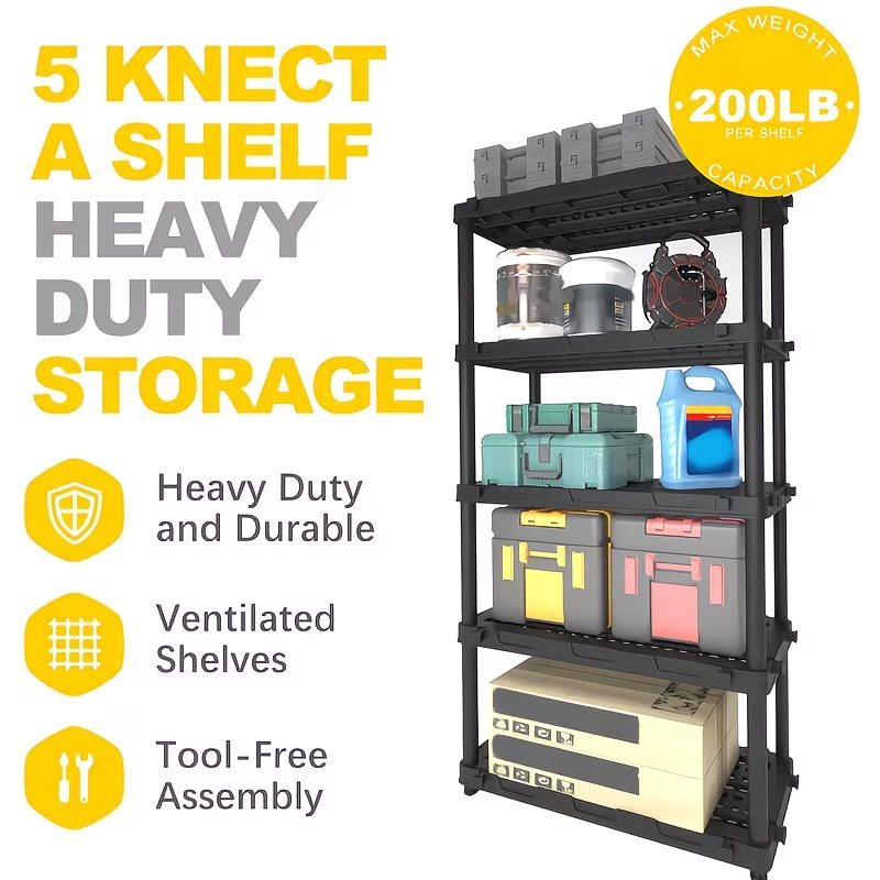 Five-Layer Plastic Shelving Un - Workshop Tools Organizing 评论和价格