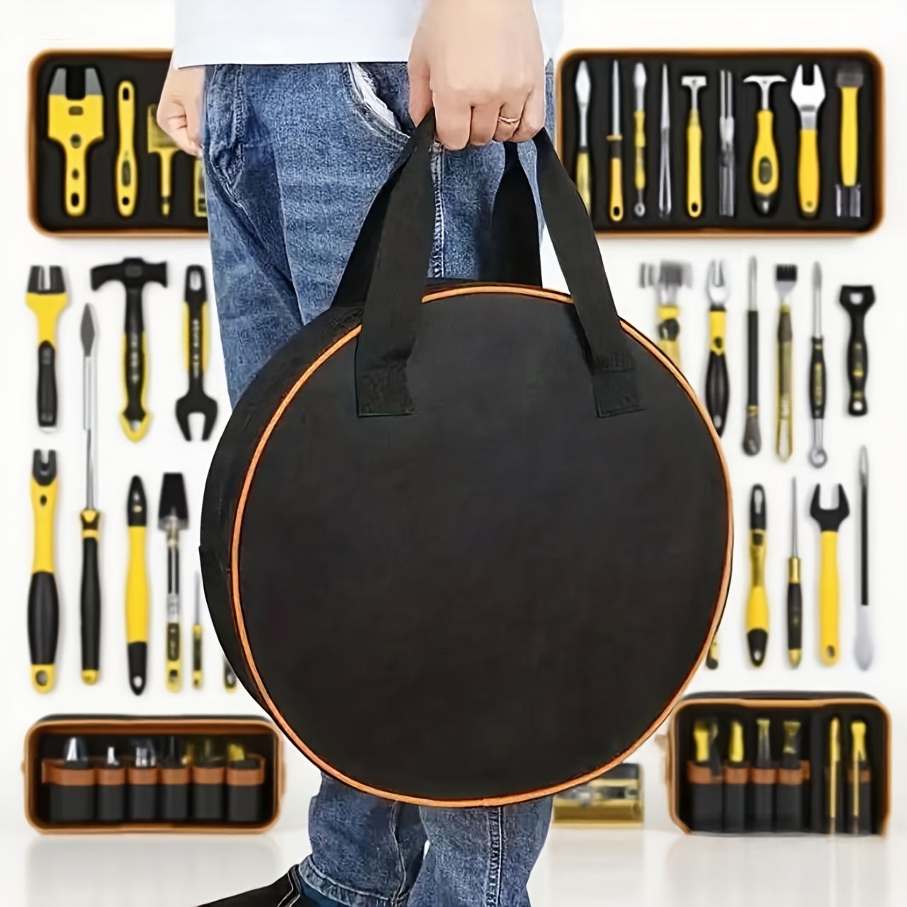 1-Piece Round Tool Storage Bag - Workshop Tools Organizing 评论和价格