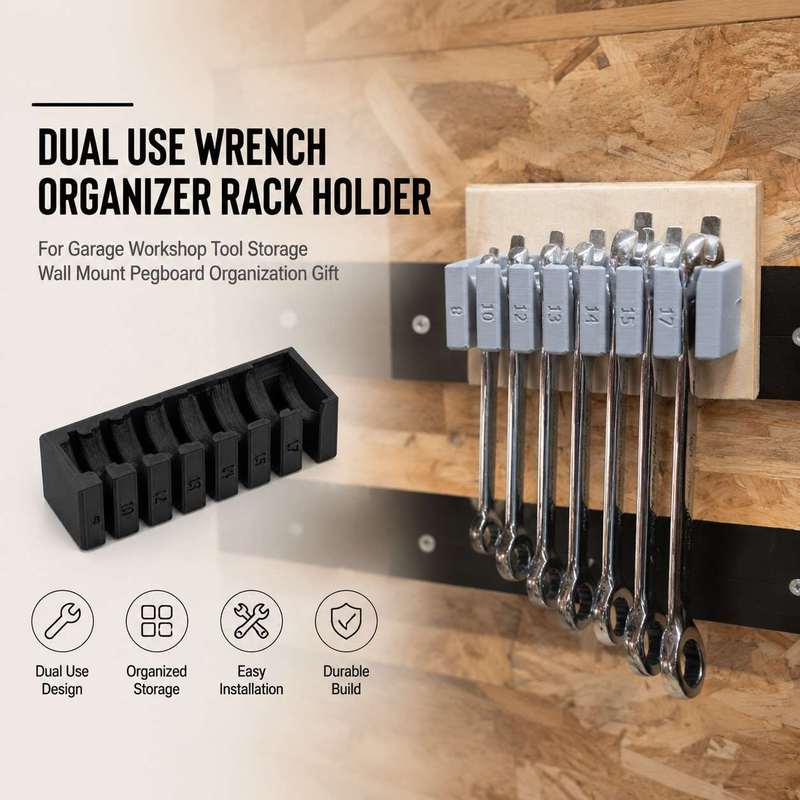 Wall Mount Wrench Organizer Ra - Workshop Tools Organizing 评论和价格