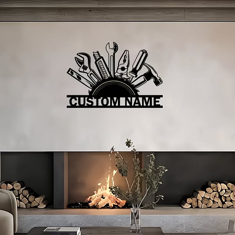 Custom Metal Tool Wall Art - P - Tools Name In Workshop 评论和价格